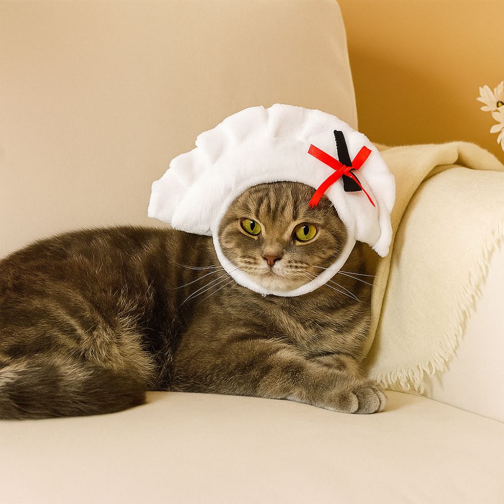 Adjustable Cat Head Covers Cartoon Puppy Dress Up Adorable Pet Cosplay Hat Cross Dressing