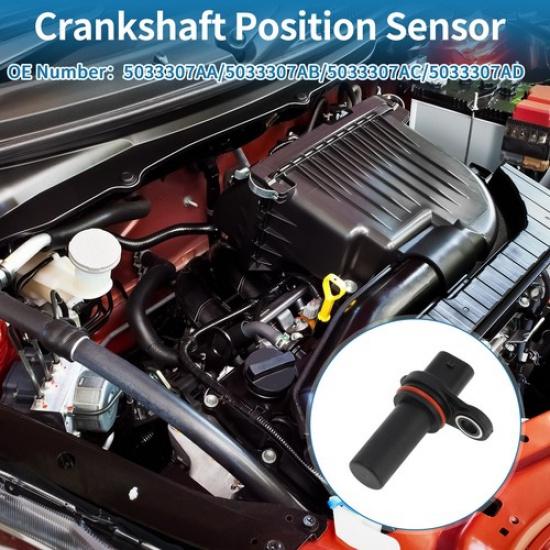 Crankshaft Position Sensor For Ram 1500 8.3L 2005-2006 No.5033307AA 1 Pc Black