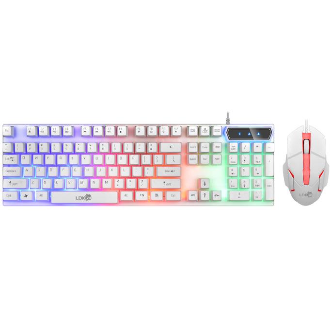 Redikai 832 USB Keyboard and Mouse Set - Luminous Gaming Kit with Colorful Backlight