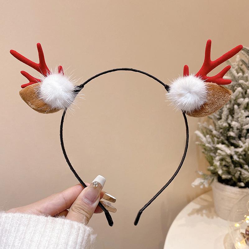 Mori Style Reindeer Antler Ears Christmas Hair Clip - Cute Kids' Hairpin Accessory