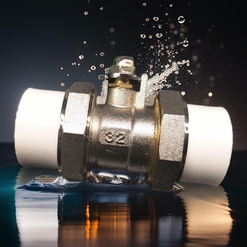 Brass Natural Color High-pressure Ball Valve PPR Double Headed Union Ball Valve Switch 4-point Straight Through Type