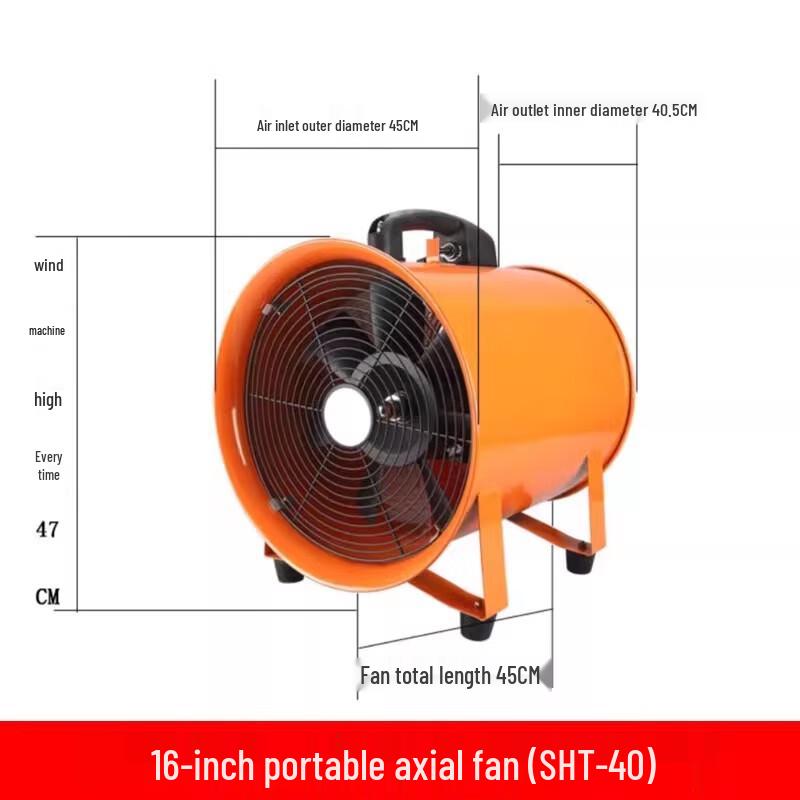 CHUGOUXIANG Portable Axial Flow Exhaust Fan CN plug (adapter included)