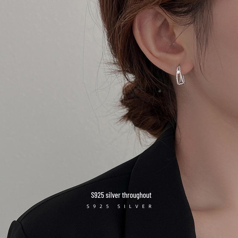

Banyan Tree S925 Silver Retro Double Hollow Women s Luxury Hoop Earrings 925 Silver