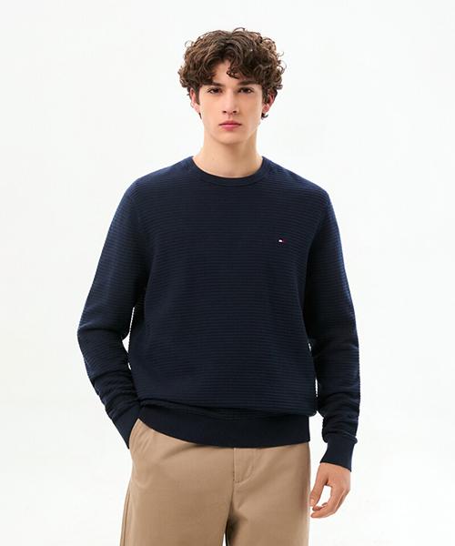 TOMMY HILFIGER Seasonal Structured Crewneck Sweater (T12G0Kpo040Mt1C1G)