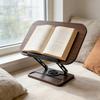 Multifunctional 360° Rotating Wooden Reading Stand for Books, Drawing, Writing, & Folding Laptop Support