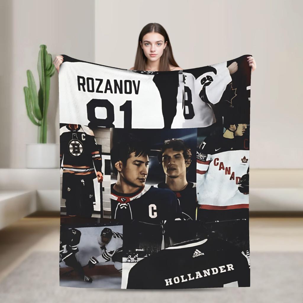Heated Rivalry Banana Blankets Shane and Ilya Wool Awesome Soft Throw Blankets for Home Restaurant Autumn/Winter
