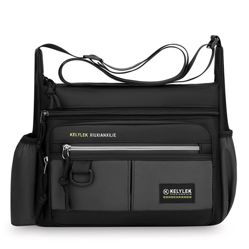 Large Capacity Design Oxford Cloth Shoulder Bag Multifunctial Storage Messenger Bag Fashiable Commuter Business Men's Bag