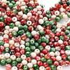 8mm Colorful Crackle Acrylic Flower Beads, Christmas Round DIY Bracelet Accessories, Loose Beads for Necklace Crafting.