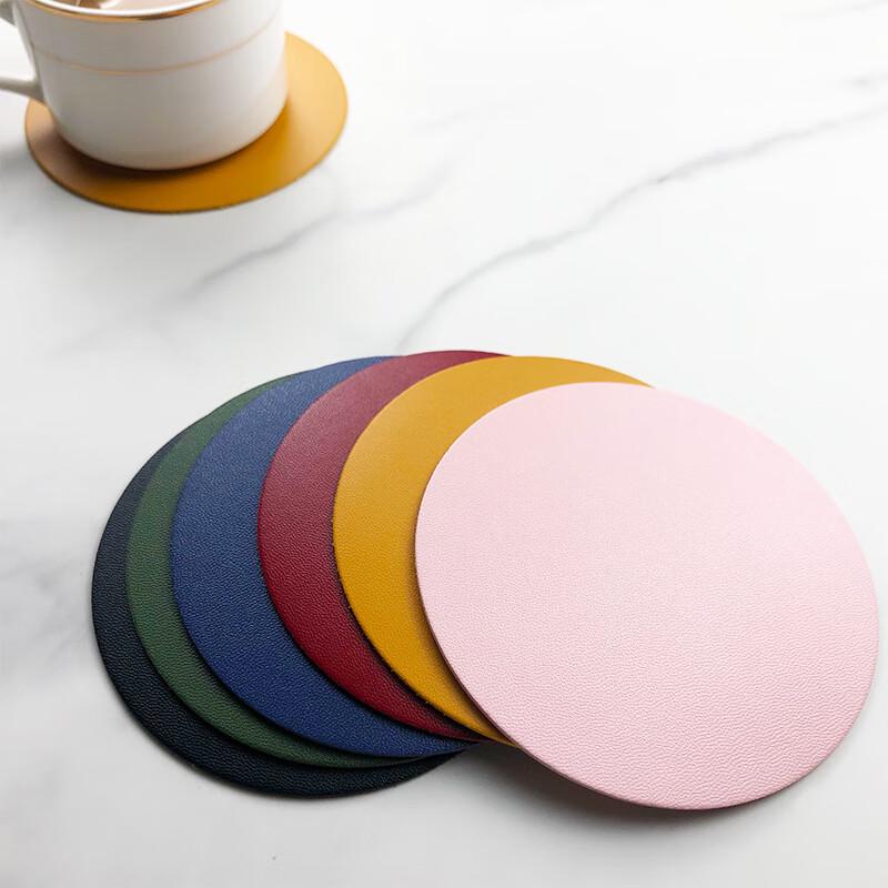 PU Leather Round Coaster