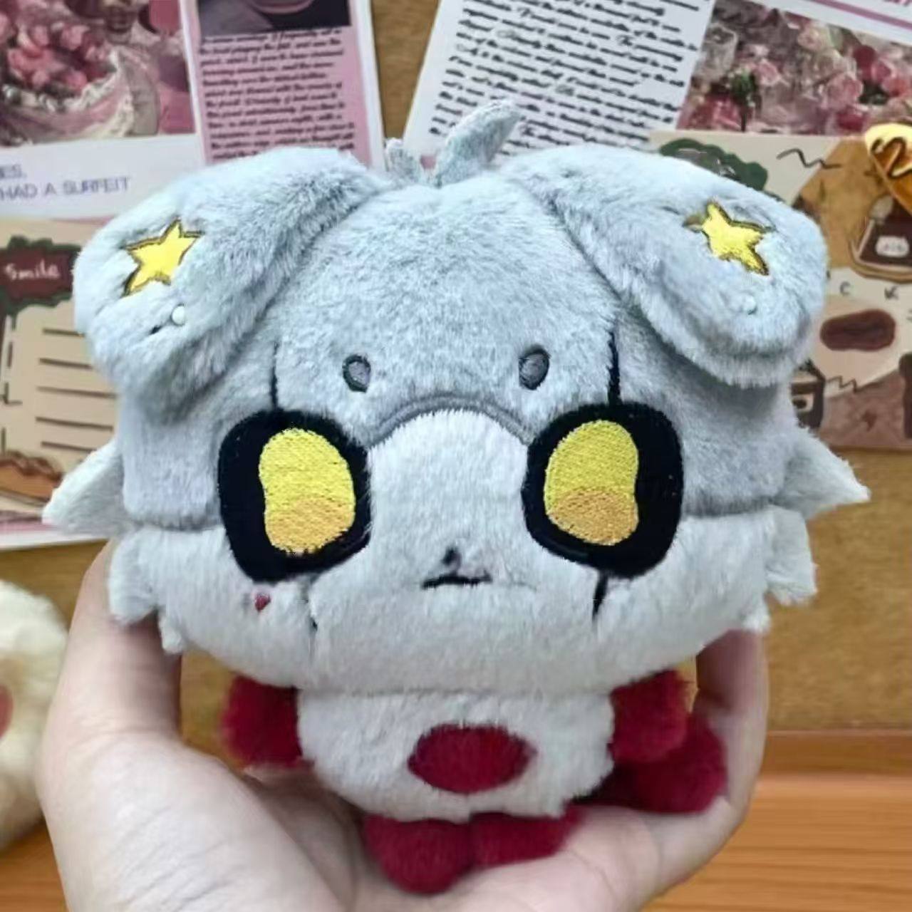 Circus Pierrot Puppy Cotton Plush Toy Fan Made Clown Jester Doll Gift