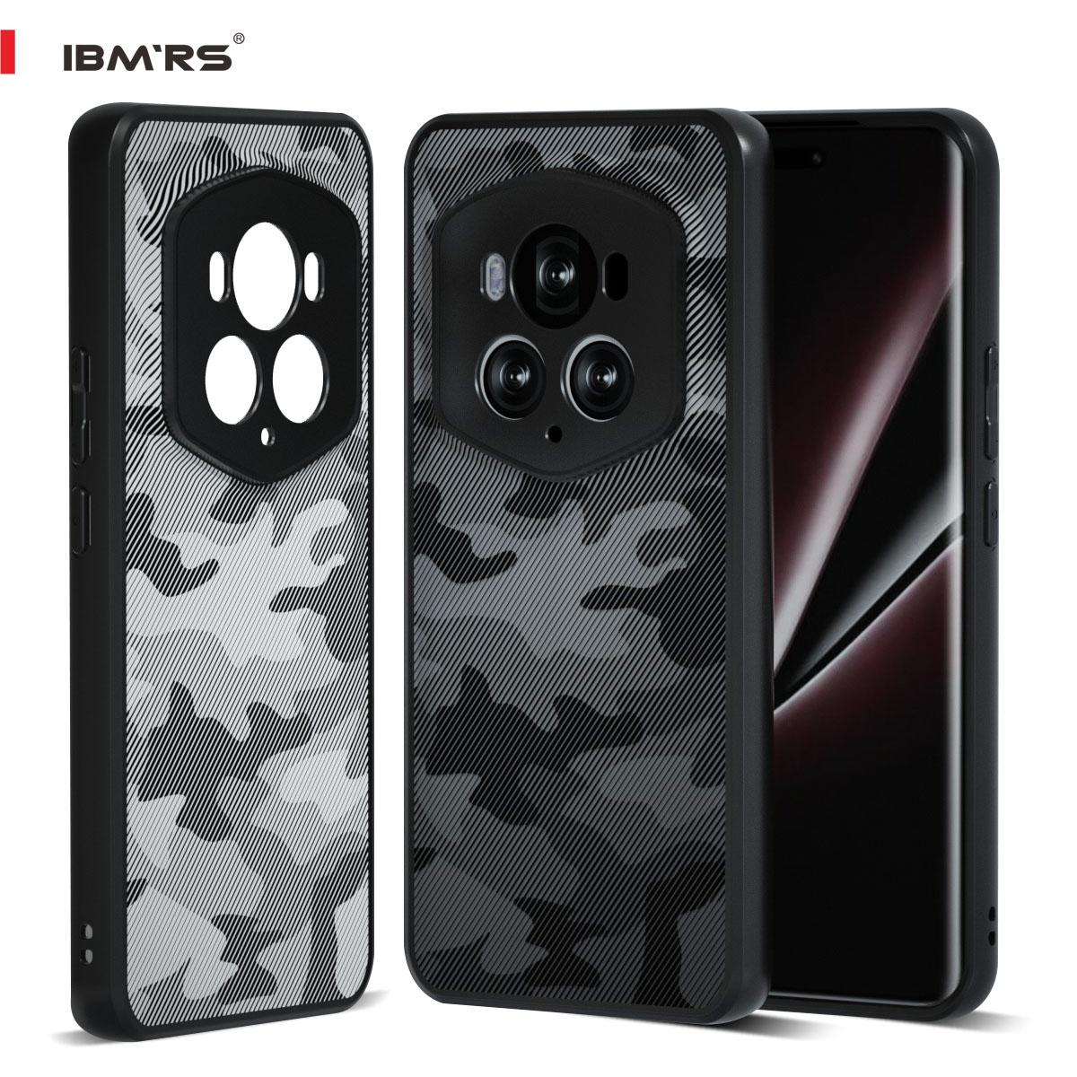 (В комплекте ремешок на запястье)Чехол для телефона IBMRS for Honor Magic6 RSR Porsche Design, ударопрочный, военного уровня, черный камуфляж