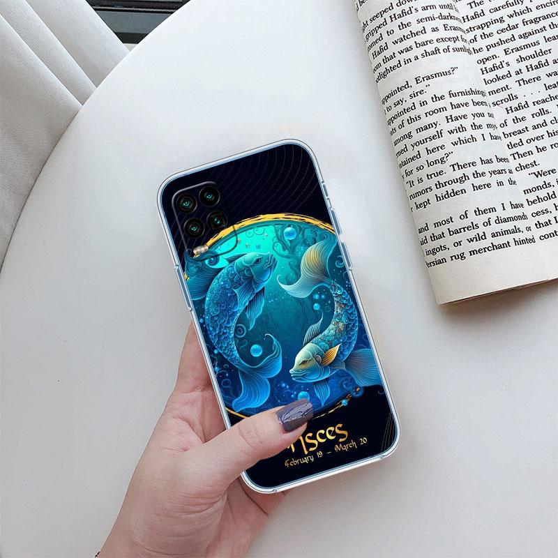12 Constellation Card Transparent Phone Case for LG K22 K30 K40 K40S K41 K42 K50 K50S K51 K51S K52 K61 K62 K71 K92 Q61