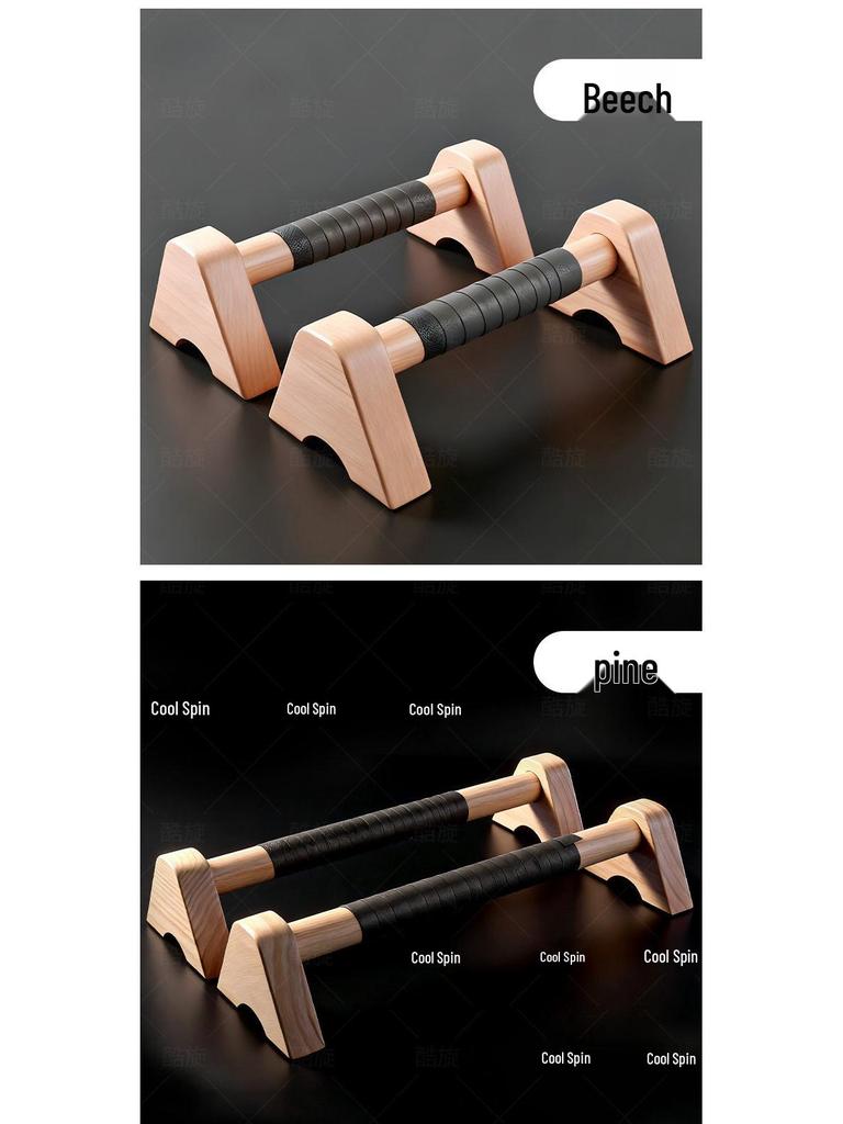 Exclusive Wooden Push-up Stands: Men's Auxiliary Training Equipment for Solid Wood Street Workouts, Russian Style Dip Bar.