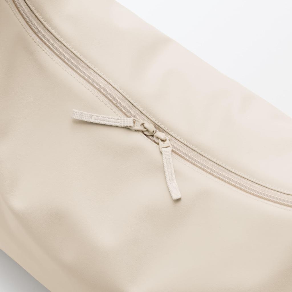 MUJI Square Shoulder Bag Made with Plant-Based Materials, Unisex, Adult, EFD02A4A, Off-White