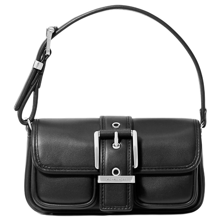 

Michael Kors MK Colby Snap Closure Silver Hardware Leather Mini Handbag Women handbags Black 32F4SBAU0L-BLACK Basic Set (Bag+Dust Bag)
