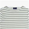 Saint James Unisex Long Sleeve Tee Modern Stripe 9858 Amandier Neige
