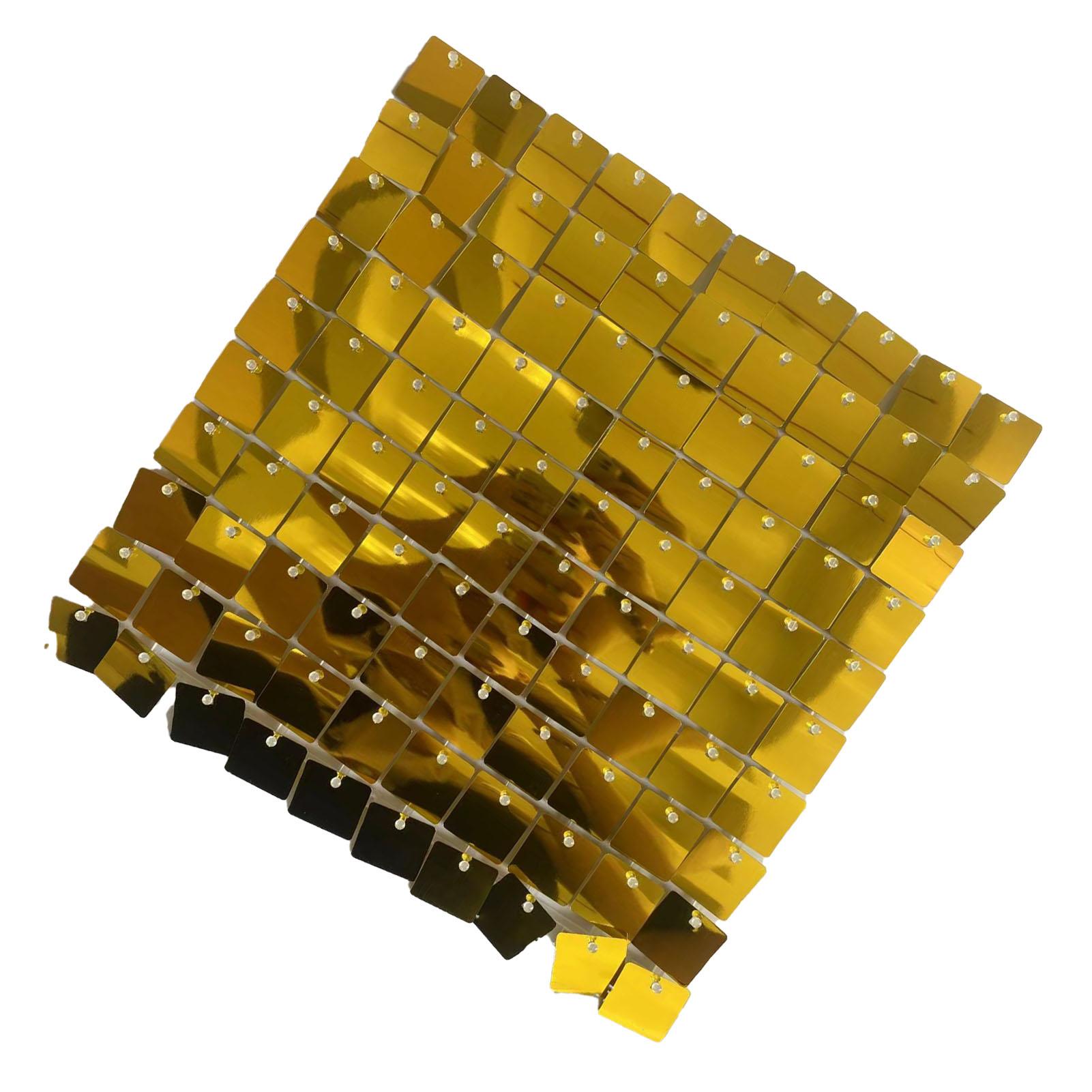 Panneaux Muraux à Paillettes 30 x 30 cm   Carreaux Scintillants à Sequins avec Design Semi-Transparent pour Mariage, Anniversaire et