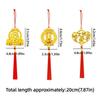 6/10Pcs Gold Chinese New Year Pendant Waterproof Wealth Spring Festival Bonsai Pendant with Tassel Traditional