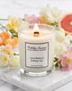 soy candle with wooden wick + LOTUS BLOSSOM & WATER LILY