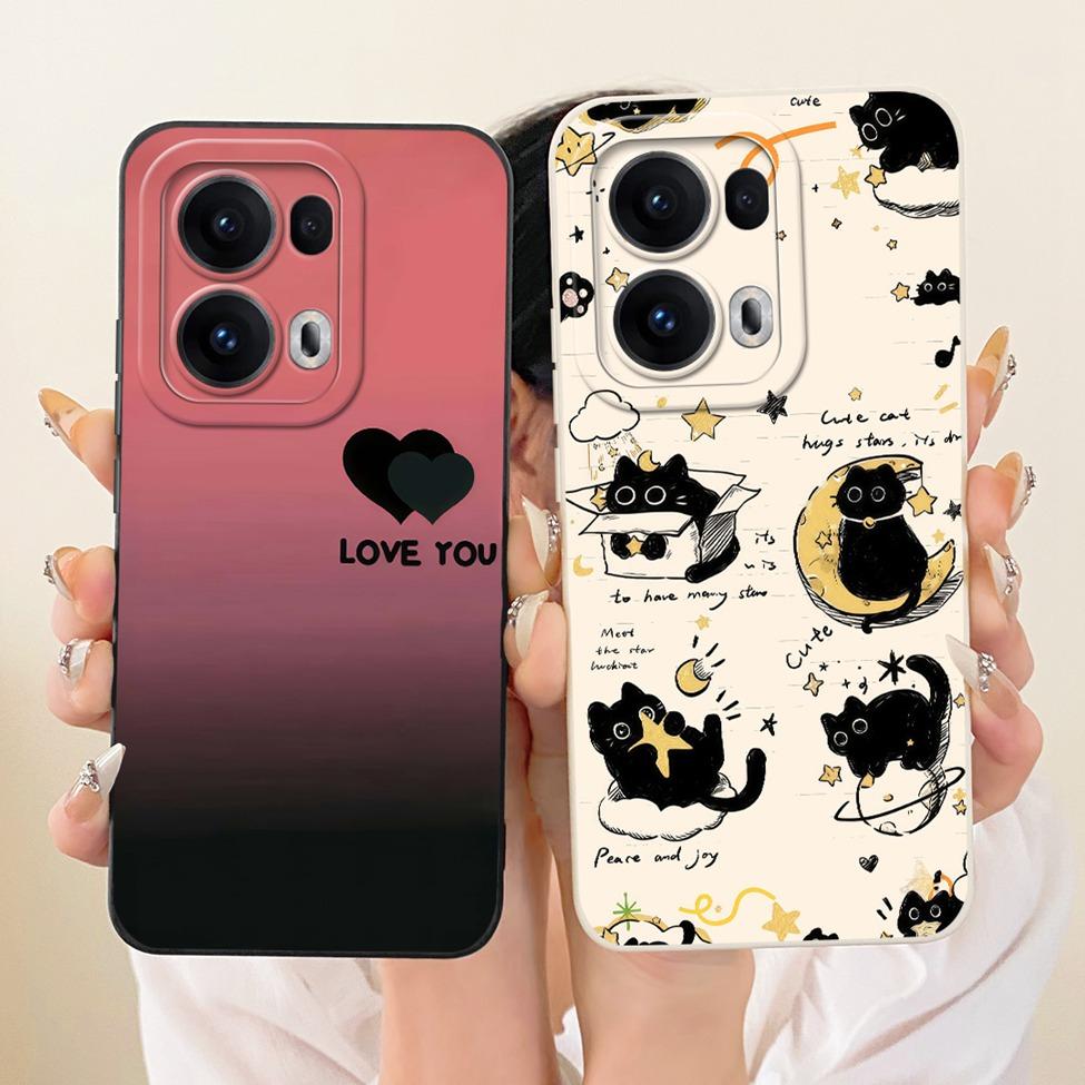For Oppo Reno 13 Pro Case Silicone Luxury Fashion Cool Kawaii Cute Painted Cover For Oppo Reno13 Pro CPH2697 PKK110 Casing