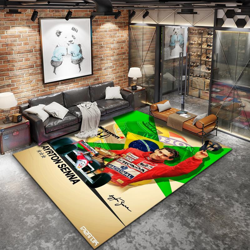 Ayrton Senna Carpet Rug for Living Room Bedroom Home Sofa Decoration,Kids play Nonslip Floor Mat