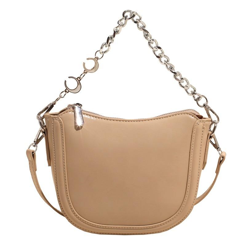 Fashion casual solid color chain dumpling bag spring trend messenger bag women's new armpit single shoulder messenger bag