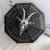 0106 Runic Sheep Head  pattern, automatic folding umbrella, portable and foldable design, 8 ribs, a Christmas or birthday gift.