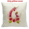 Pillow Unicorn Case Cute Cartoon Print Home Living Room Sofa Car Cushion Gift