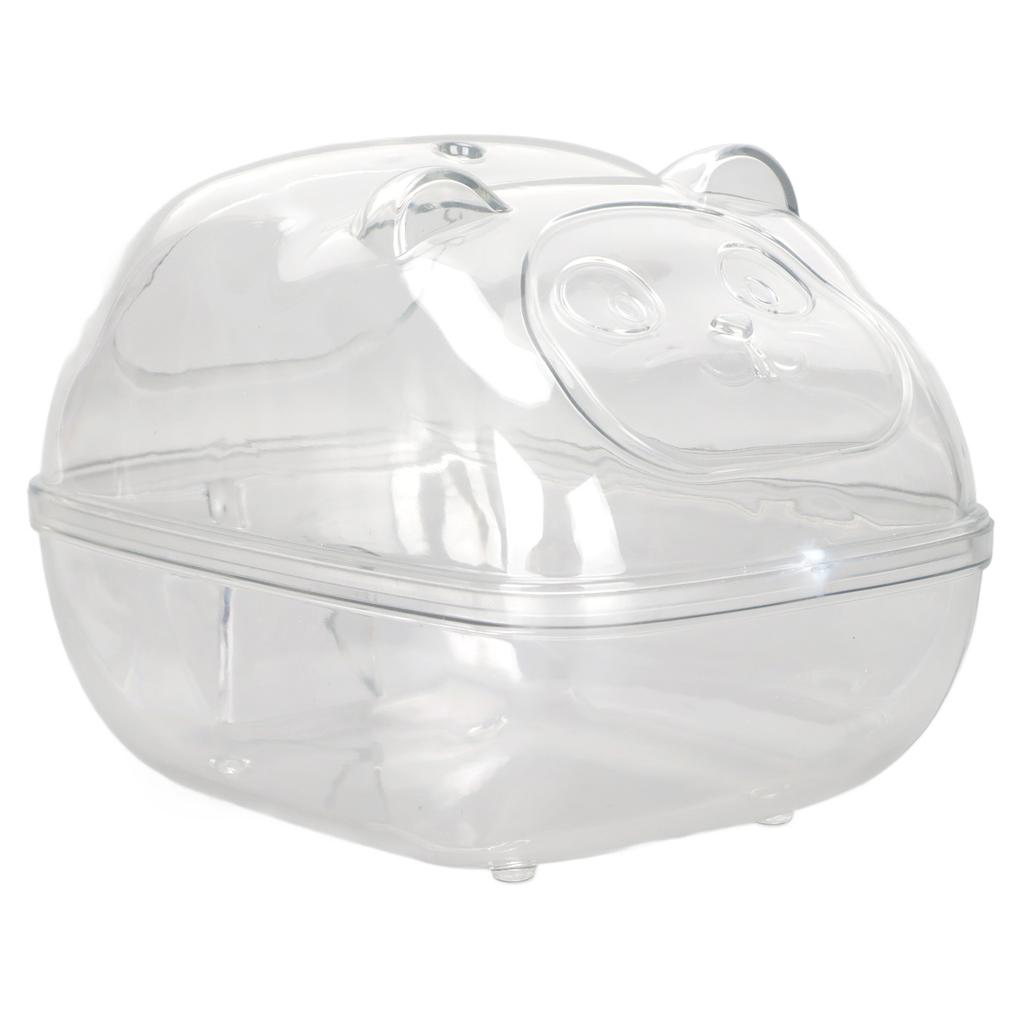 Hamster Badebox Transparent Großer Raum Auslaufsicher Cartoonform Hamster Sand Badezimmer für Kleintier