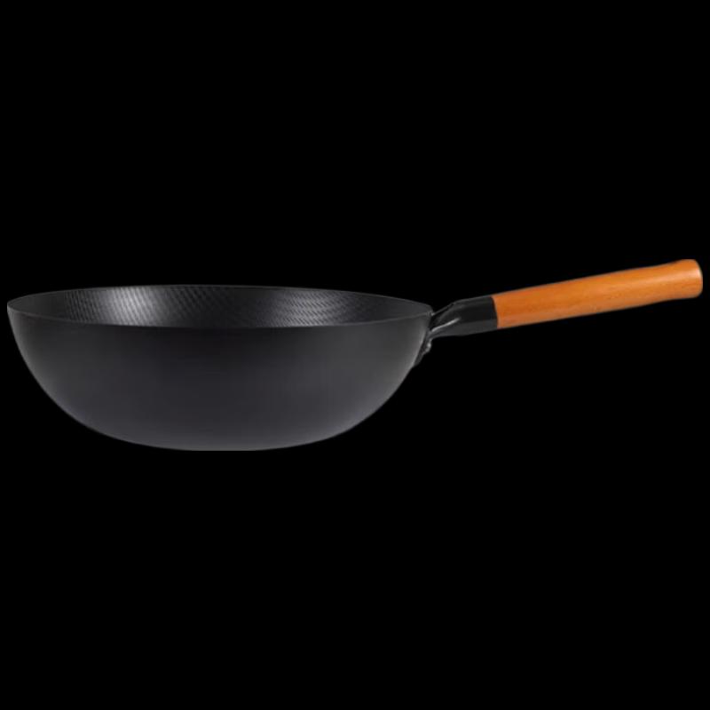KOBACH 32cm Flat Bottom Fine Iron Non-stick Stir-fry Wok