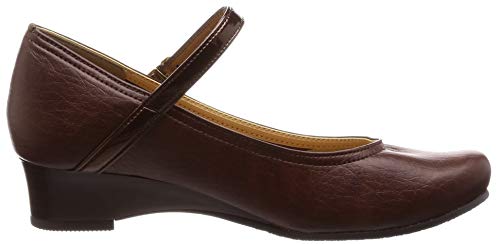 Mare Mare Daily Market Women's Strap Pumps, Standard Color, Red Brown, Size 26cm, 2E, SD00640
