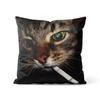 Gaslight Gatekeep Girlboss Funny Smoking Cat Meme Throw Pillow Covers Cushion Cases Pillowcases Cm X Cm