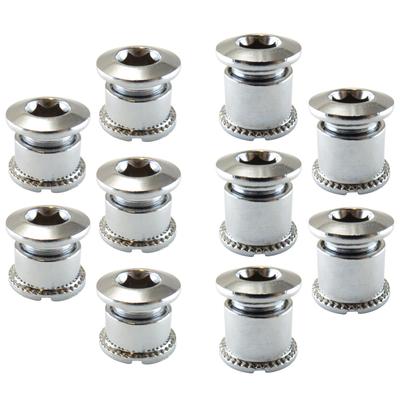 FregocS Bicycle Chain Wheel Chain Ring Bolt Nut Convenient Set of 10 for 5 for Durable Steel (5 Single, Double) BIC-CRBt-SW