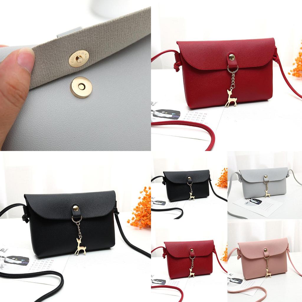 Chic Women's Shoulder Bag Pu Leather Solid Messenger Crossbody Handbags Purse Fashion