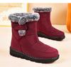 Damen Baumwollstiefel mit Fleecefutter zur Höhenvergrößerung - Dicksohlige Übergröße Winterstiefel aus Polyurethan