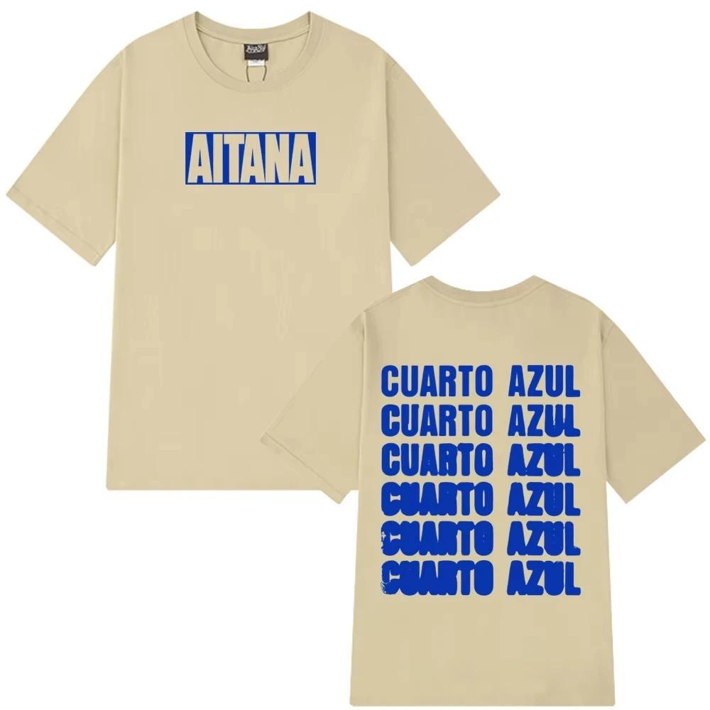 

Aitana Cuarto Azul Stacked Repeat Logo Graphic Double Sided Oversized Streetwear Spanish Pop Concert Fan Merch T-Shirt Top 4XL
