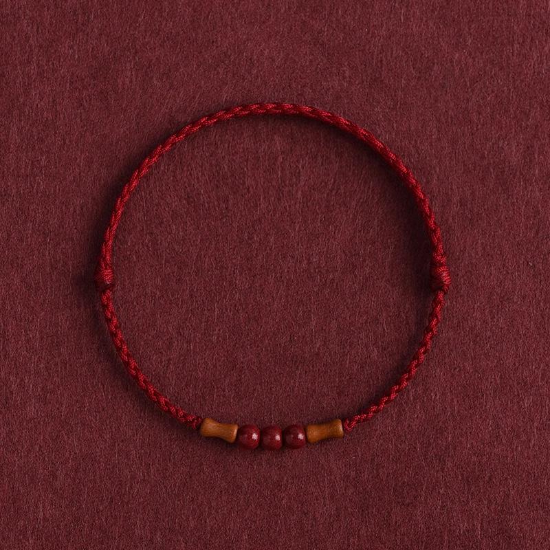 Hand-Woven Beaded Red String Bracelet Set  Lucky Protection Braided Bracelets for Men Women, Boho Minimalist Friendship Jewelry Gift