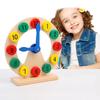 Children Montessori Wooden Clock Toys Cognition Colorful Clocks Toys For Kids Early Preschool Teaching Learning Board Toy