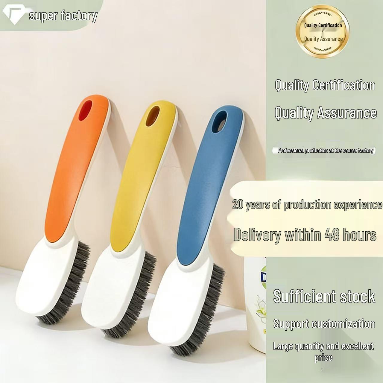 Multifunctional Stiff Bristle Shoe Cleaning Brush - Gentle on Shoes, Durable, No Loose Bristles Decontamination