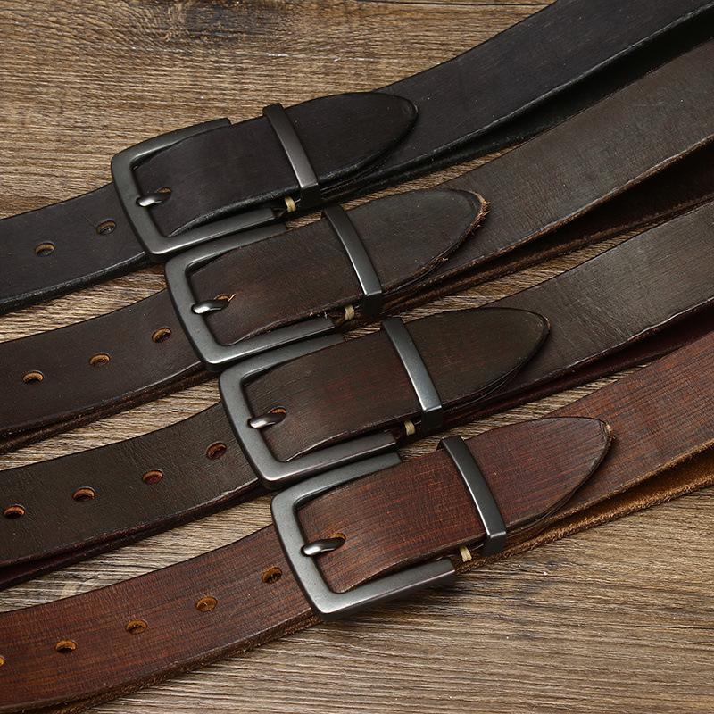 Belt Men's Fashion Trend Leather Pin Buckle Retro Korean Type Simple All-Match Men's Jeans Belt