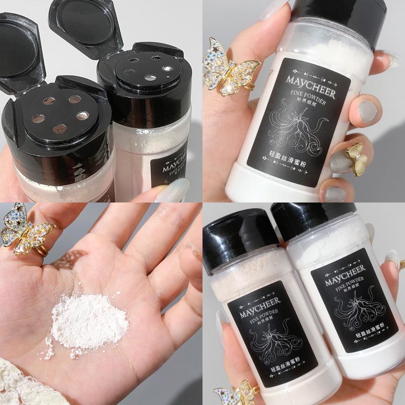 Influencer Transparent Setting Powder: Long-Lasting, Sweatproof, Waterproof Loose & Pressed Powder (55g)