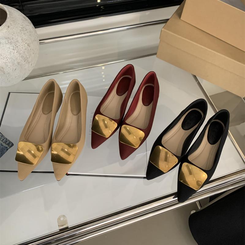 Pointed-toe Low-cut Single Shoes - Women's Spring-autumn New Style Casual Flat Shoes
