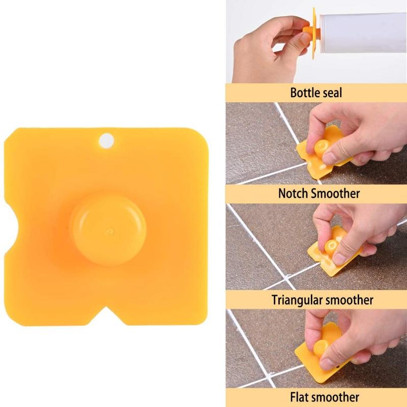 5Pcs Silicone Caulking Tools Sealant Applicator Finishing Tool Grout Remove Scraper Caulk Remover Glass Glue Angle Scraper 5 In1