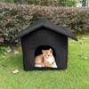 Insulated Pet House Outdoor Winter Oxford Cloth Warm Cat Bed Waterproof Cave Pet Shelter Enclosed Kitten Puppy Tent Shelters