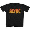 AC/DC Distressed Orange Black Children's T-Shirt