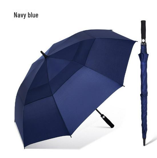 Long Handle 8-Rib Golf Umbrella - Automatic, Straight Handle, UV Protection, Rainproof for Sun and Rain