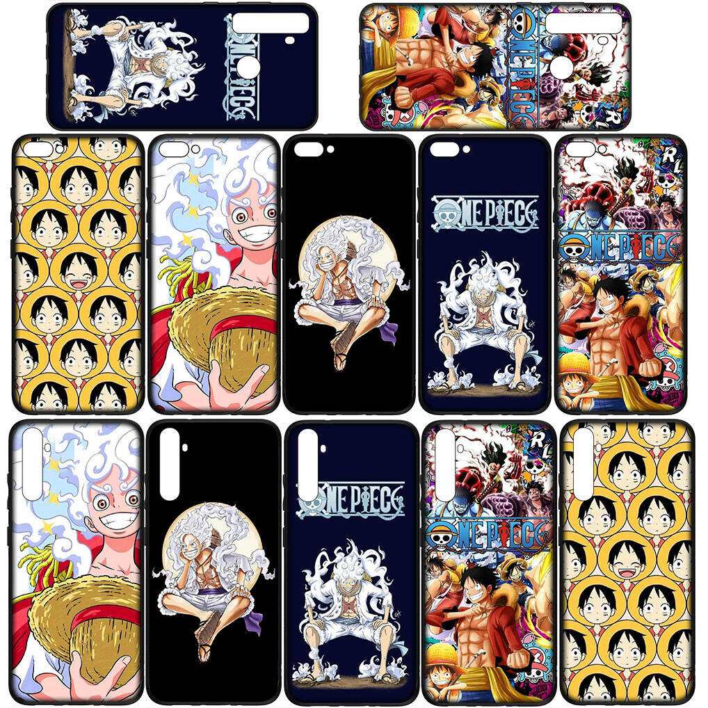 for Samsung Galaxy S25 S24 S23 S22 Ultra FE Plus A17 A37 A57 A56 A55 A06 A16 A15 A36 A26 A35 A05 A25 A54 A34 Phone Case Lovely Luffy Gear 5 One Piece