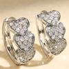 Luxury Cubic Zirconia Gold Color Zircon Hoop Earrings For Women Luxury Circle Crystal Girls Party Zircon