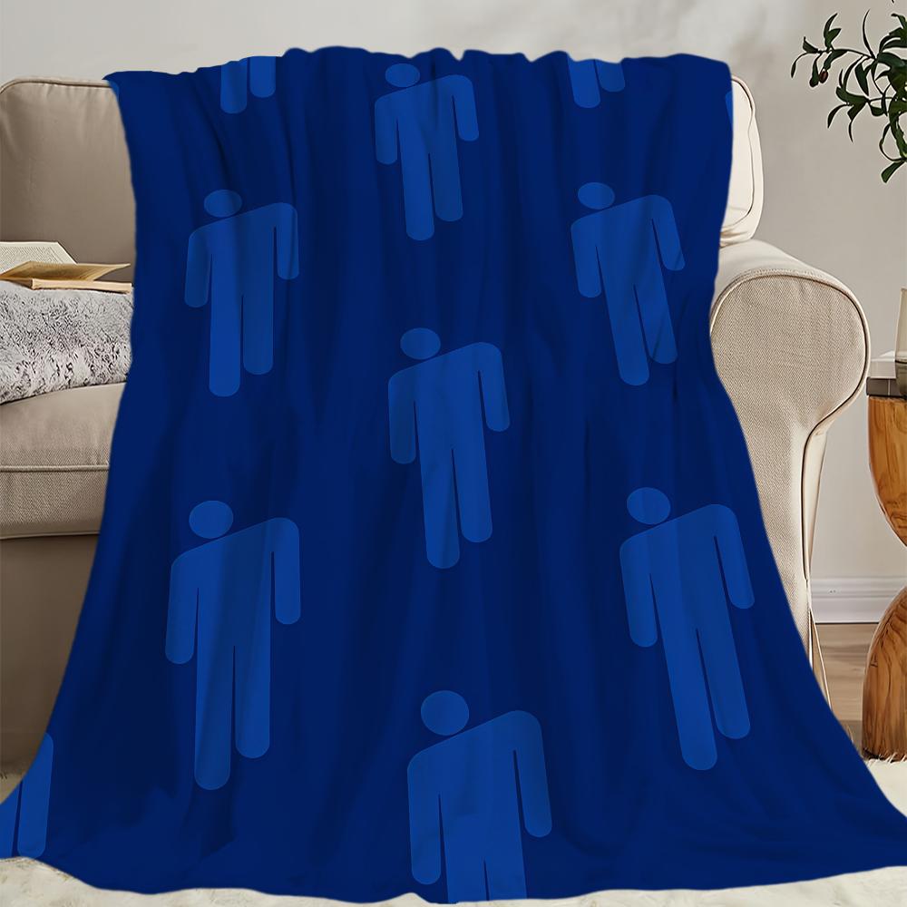 Singer B-Billie E-Eilish-ES Blanket Flannel Warm Comfort Soft Plush Blanket For Picnic Beds Sofas Homes And Bedrooms