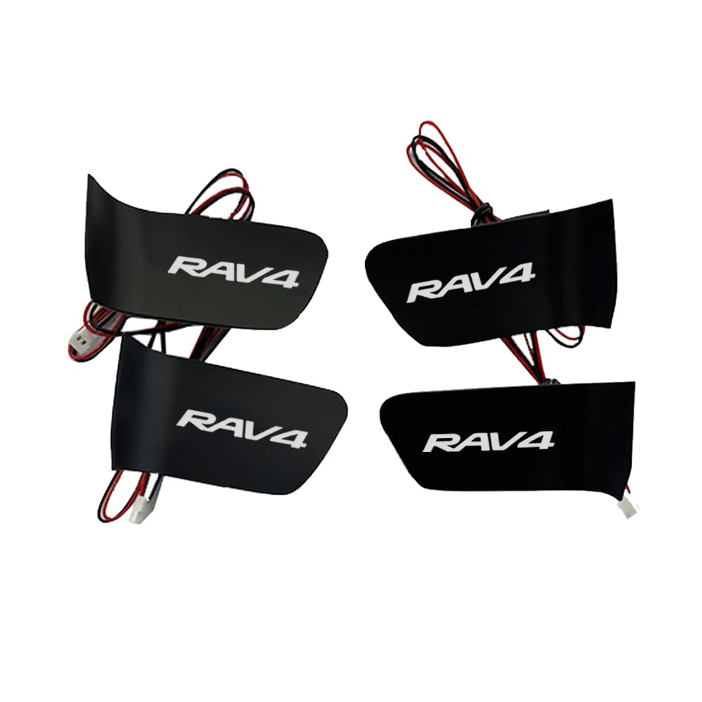 SAWAKAKI Inner Door Custom Design for Toyota RAV4 XA50 with Logo 7 Color Switchable Room Interior Custom Set of 4 Lamps, Series, Illumination, LEDs,